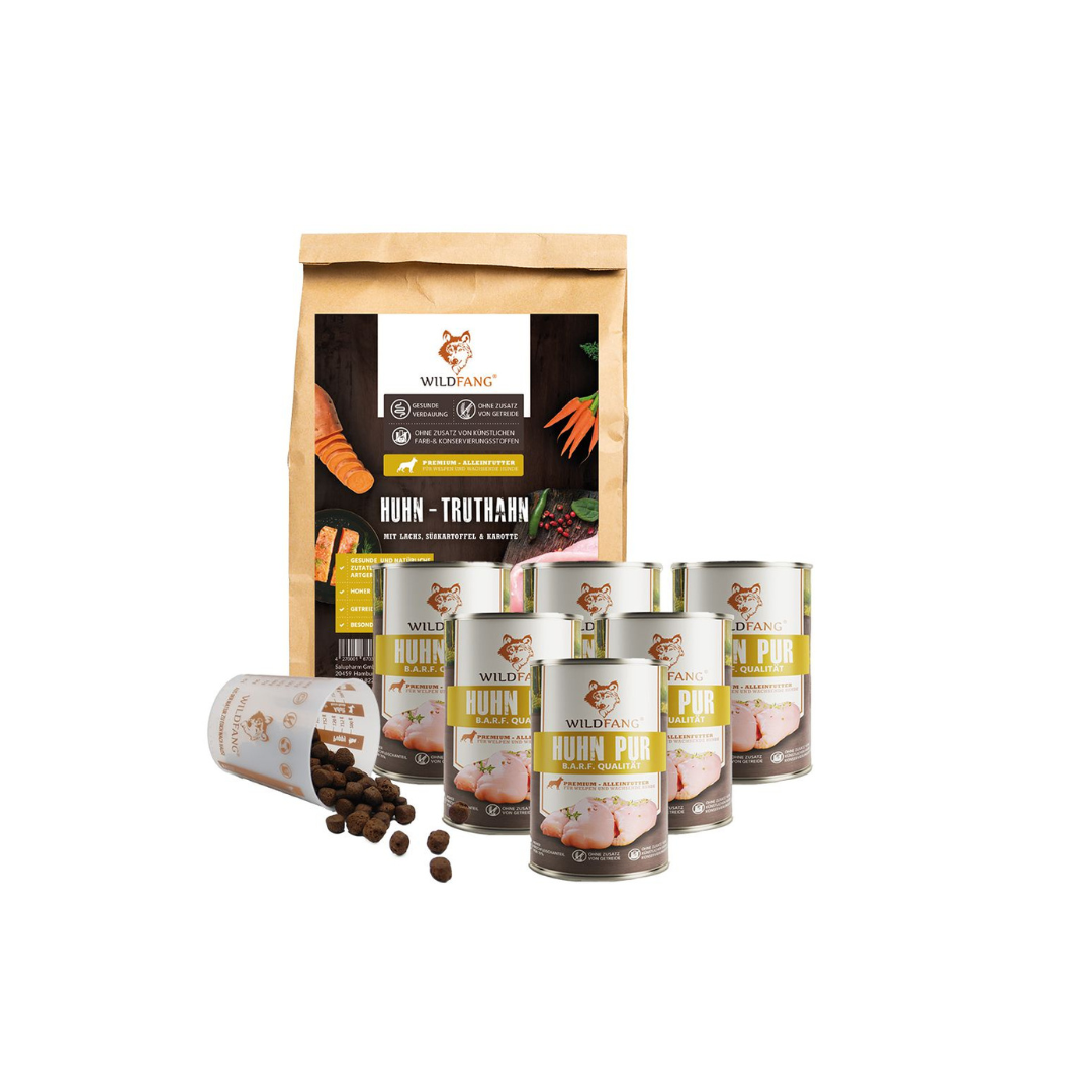 WILDFANG - Wholesale Voer - Hond - Grain-free puppyvoerpakket met kip0