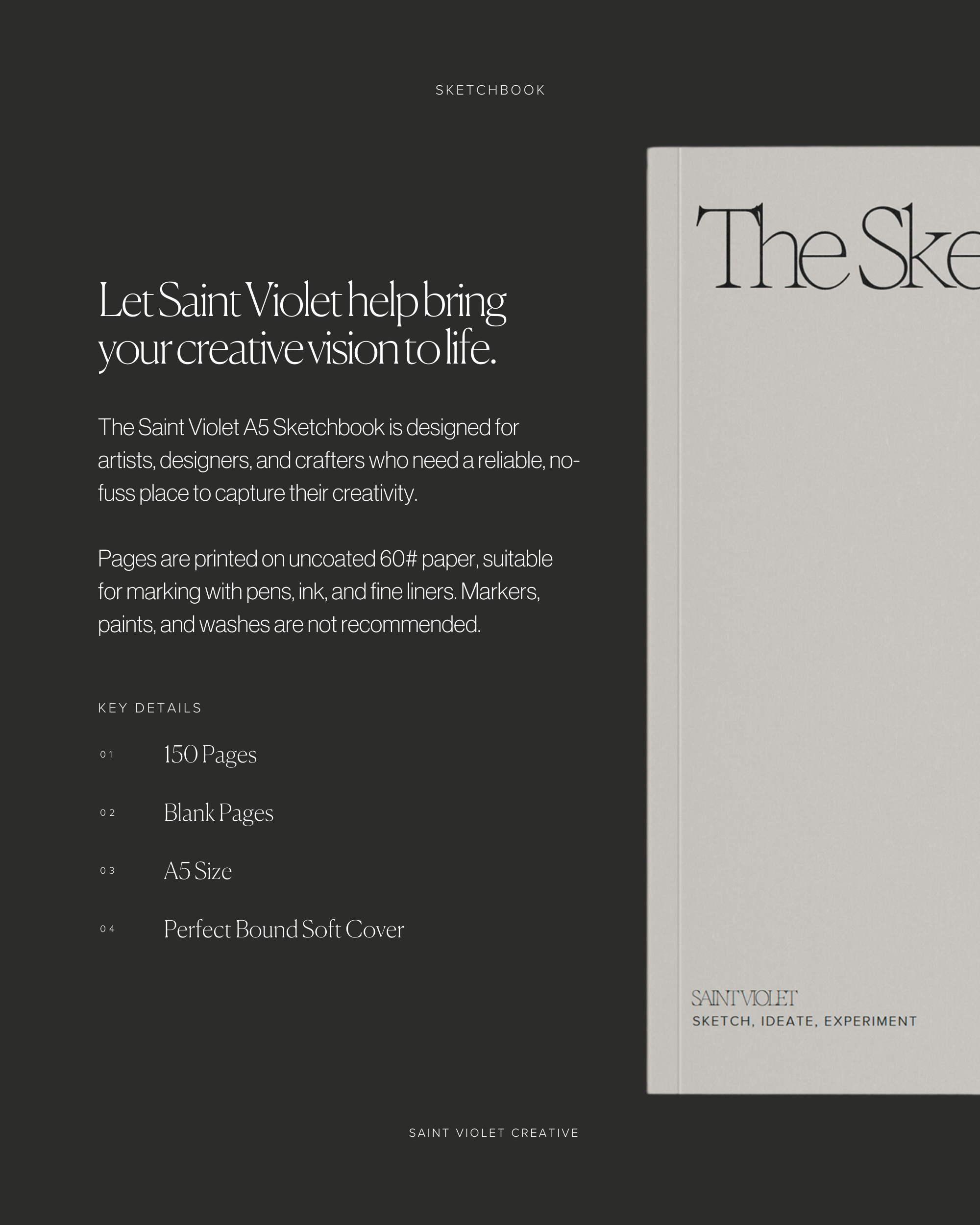 Saint Violet Creative - Wholesale Sketchbook/Sketchpad - The Sketchbook2