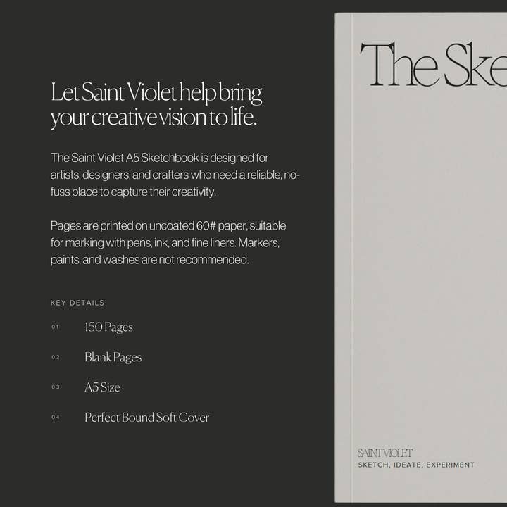 Saint Violet Creative - Wholesale Sketchbook/Sketchpad - The Sketchbook2