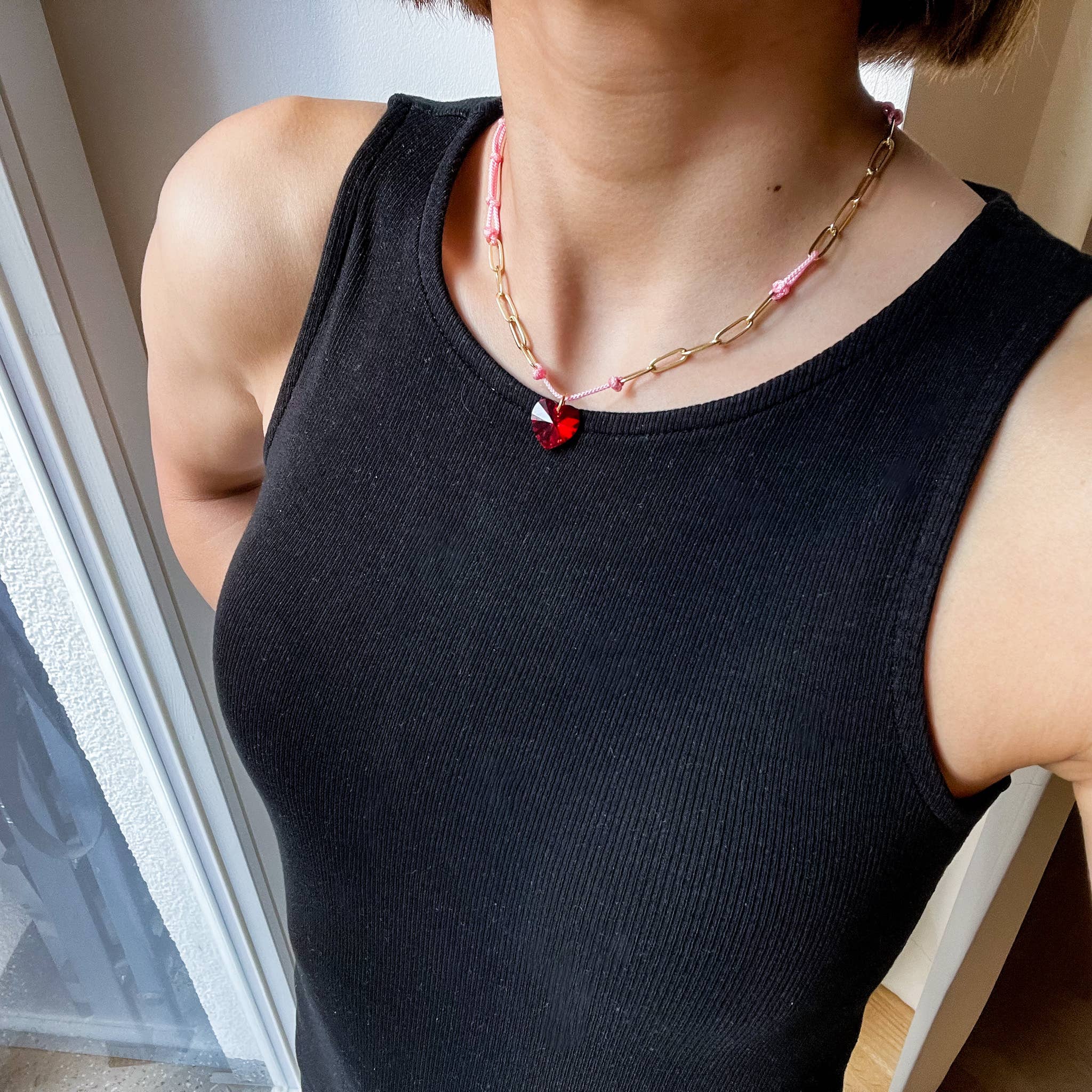 ADORE - Wholesale Pendant/Charm Necklace - Heart Necklace, Red Swarovski Pendant Necklace8