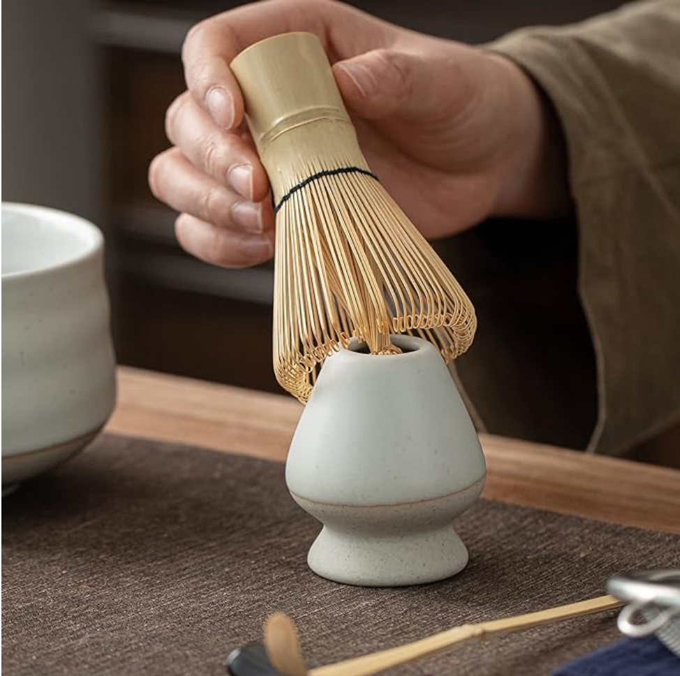 Store Tenpo - Vente Service à thé - Set de cérémonie Matcha japonais ivoire, 7 pièces1