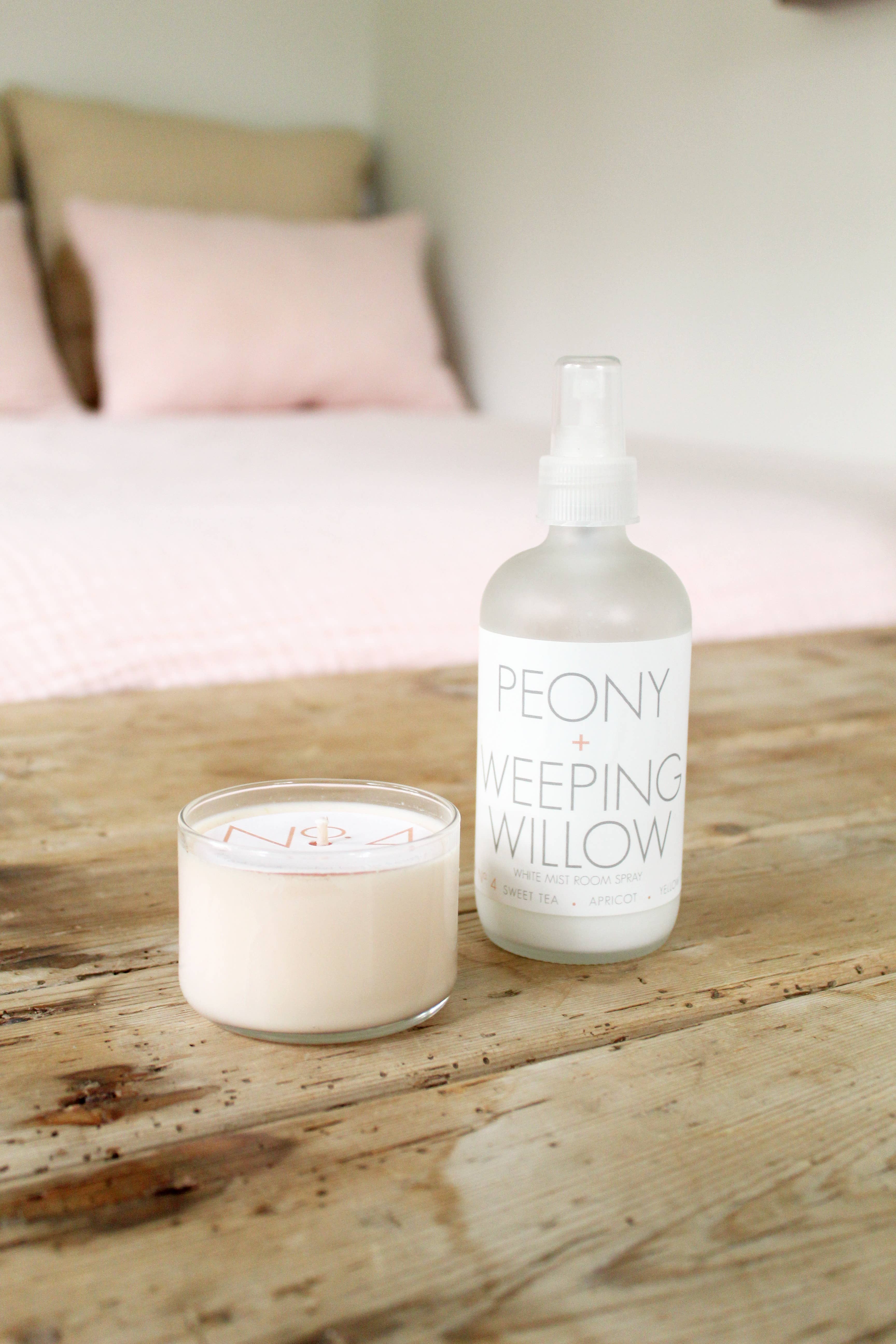 RICA bath + body - Wholesale Room & Linen Spray - Peony + Weeping Willow, White Mist Room Spray, 16 oz1