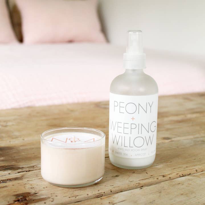 RICA bath + body - Wholesale Room & Linen Spray - Peony + Weeping Willow, White Mist Room Spray, 16 oz1