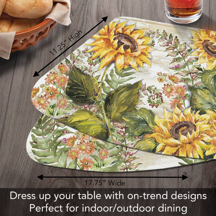 Conimar Promotions - Wholesale Placemat - "Sunflowers" Wedge Reversible Flexible Placemat3