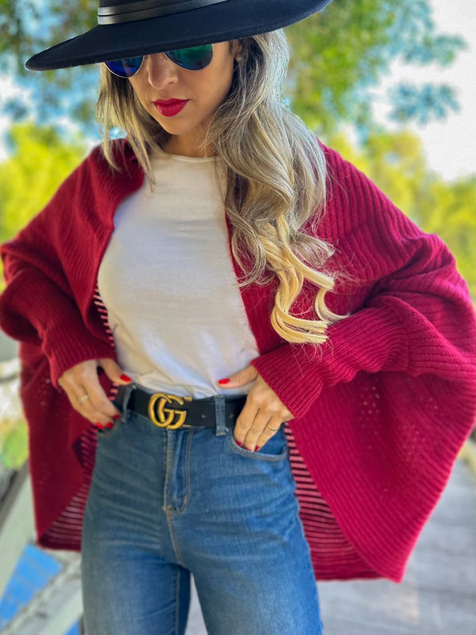 Burgundy Soft Rib Knitted Shrug Cardigan for wholesale on Faire2