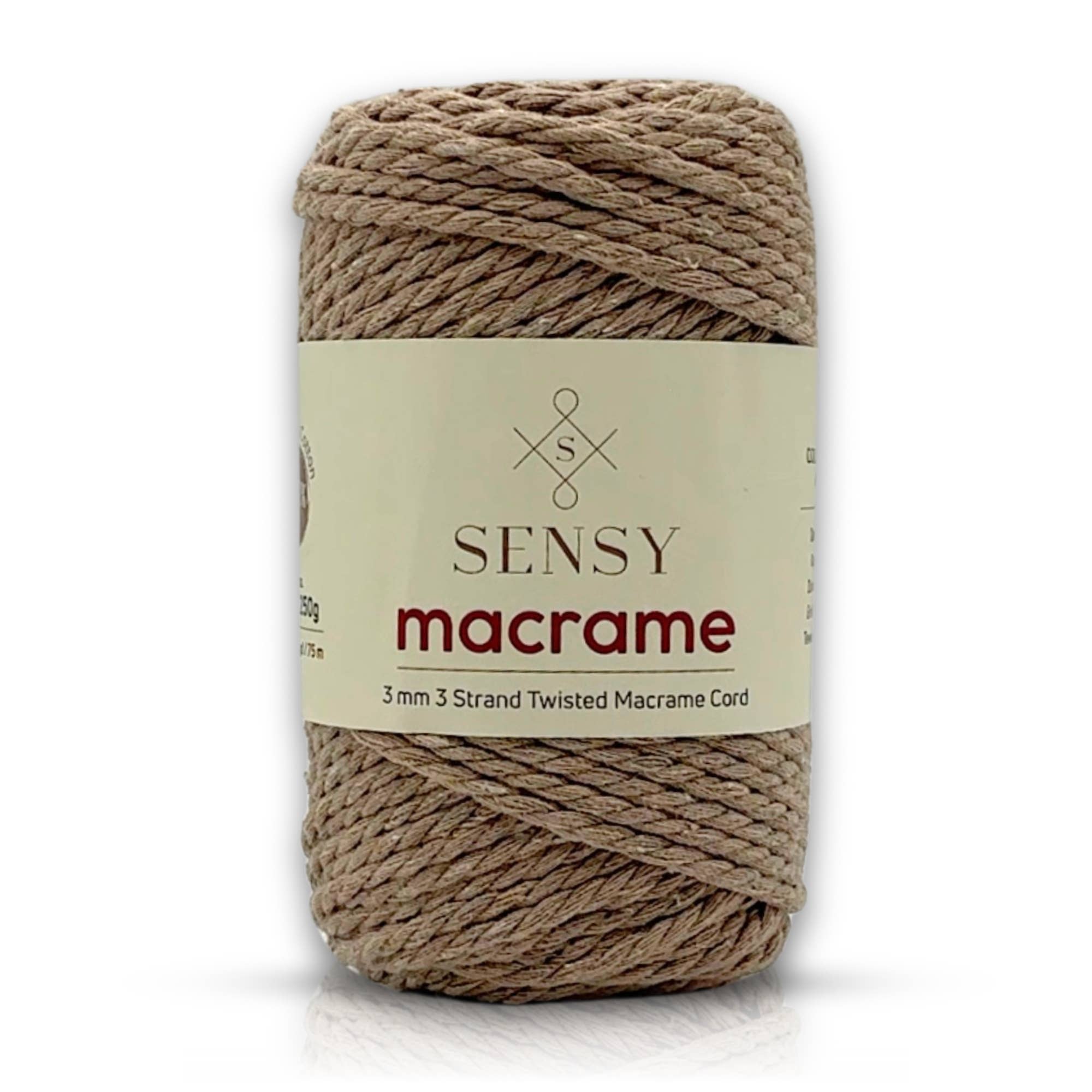 Sensy - Wholesale Yarn - Sensy Premium 3mm - 100% Cotton 3 Strand Twisted Macrame25