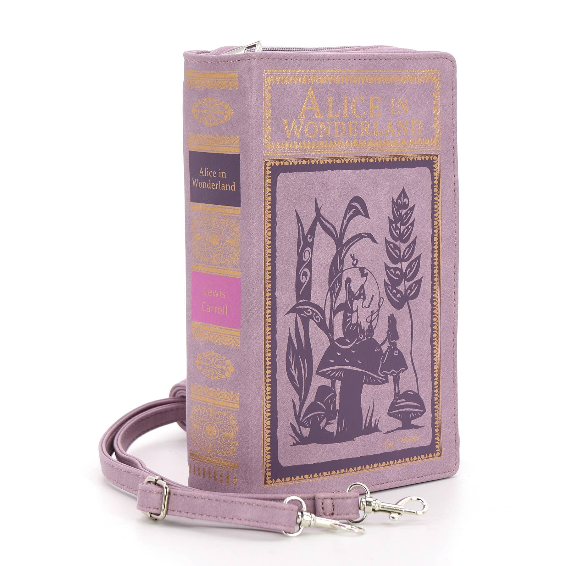 COMECO INC - Wholesale Clutch Bag - Women's - Vintage Midsize Book Clutch Bag Alice in Wonderland Book1