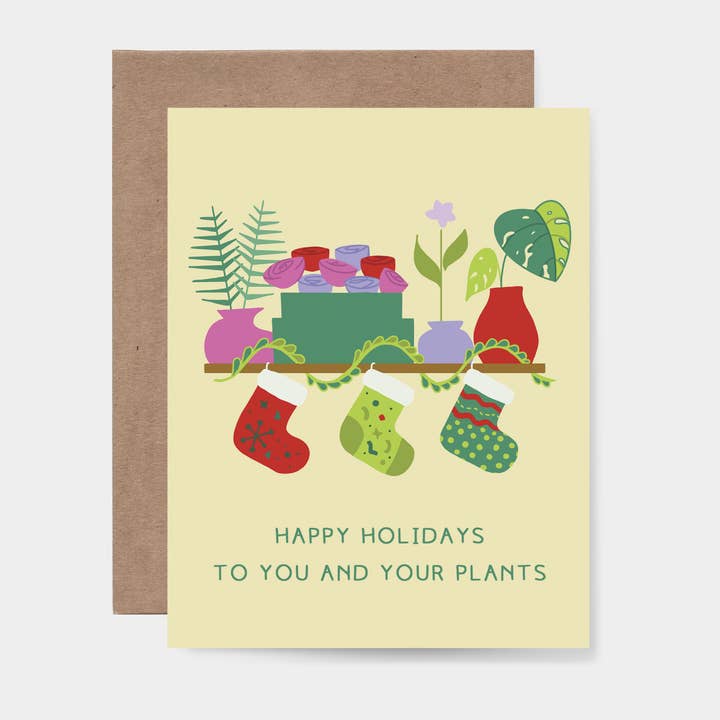 Happy Holidays to you and your plants Greeting Card for wholesale by Bring Aloha
