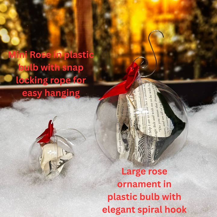 Literary Blooms - Wholesale Ornament - Wizard of Oz Book Rose Ornament – 2 Sizes Available4