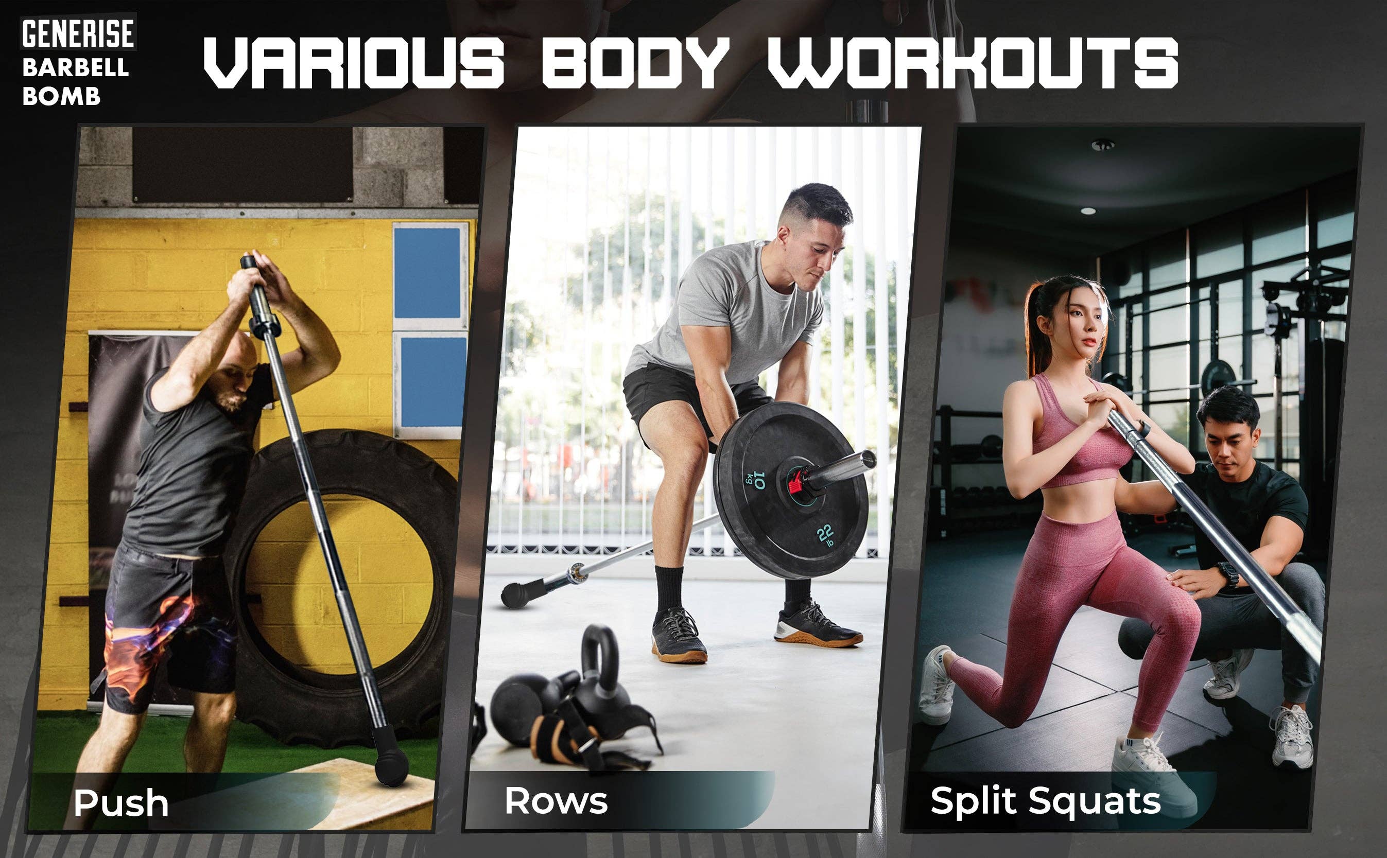 My Wholesale Warehouse - Vente Équipement de fitness - Balle antimines portable Generise « Barbell Bomb »7