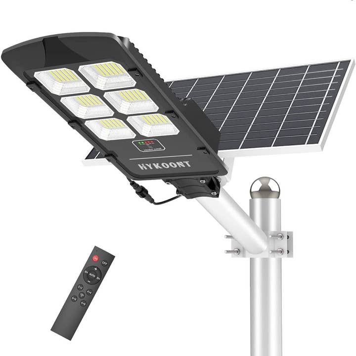 OutdoorSolarOutlet - Wholesale Outdoor/Lawn Light - 400W Solar Street Lights Outdoor, Dusk to Dawn Solar Led Outdoor Light with Remote Control, 6500K Daylight White Security Led Flood Light