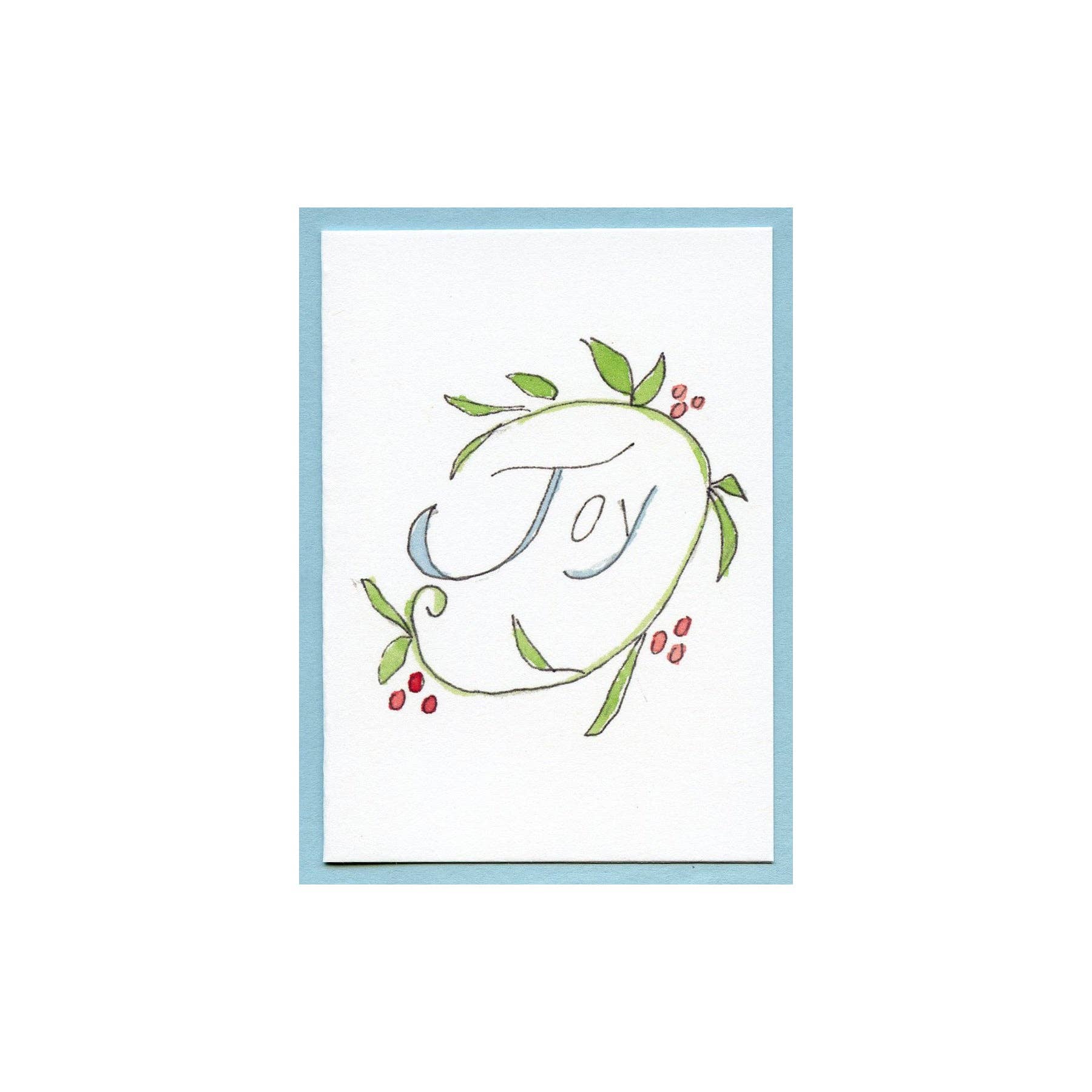 Zucchini Fish - Wholesale Season's Greetings Card - Joy and Vine Enclosure Card0