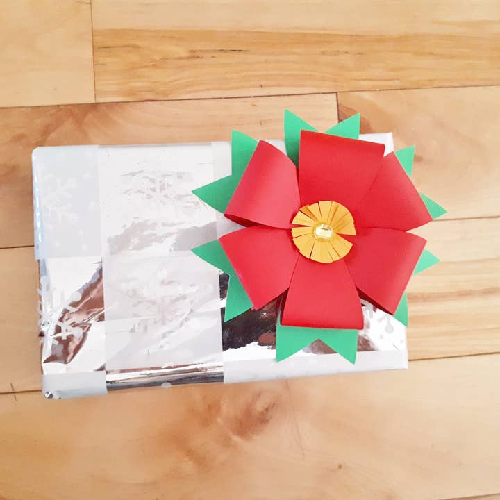 Poinsettia Gift Bow - Christmas Gift Wrap Bow for wholesale by Dream Events in Paper