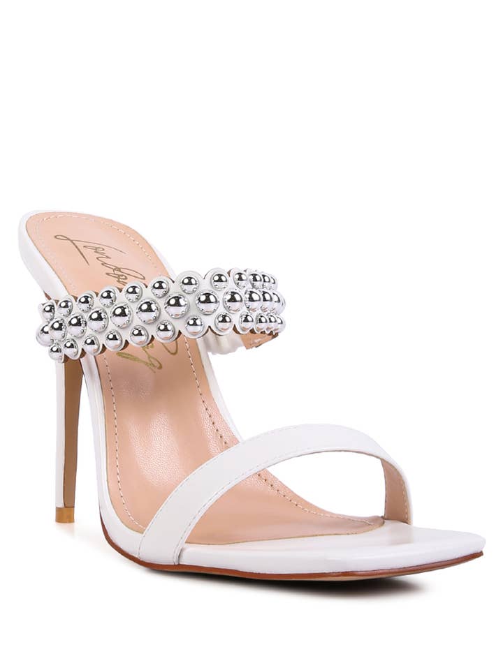 Rag Company - Wholesale High Heels - Women's - Bandy Stieletto Heel Metal Stud Sandals