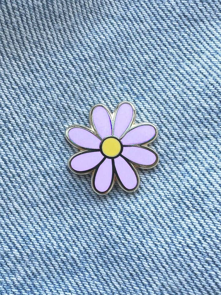 Alfinete de esmalte Margarida Roxa por atacado de Tickle Me Lavender