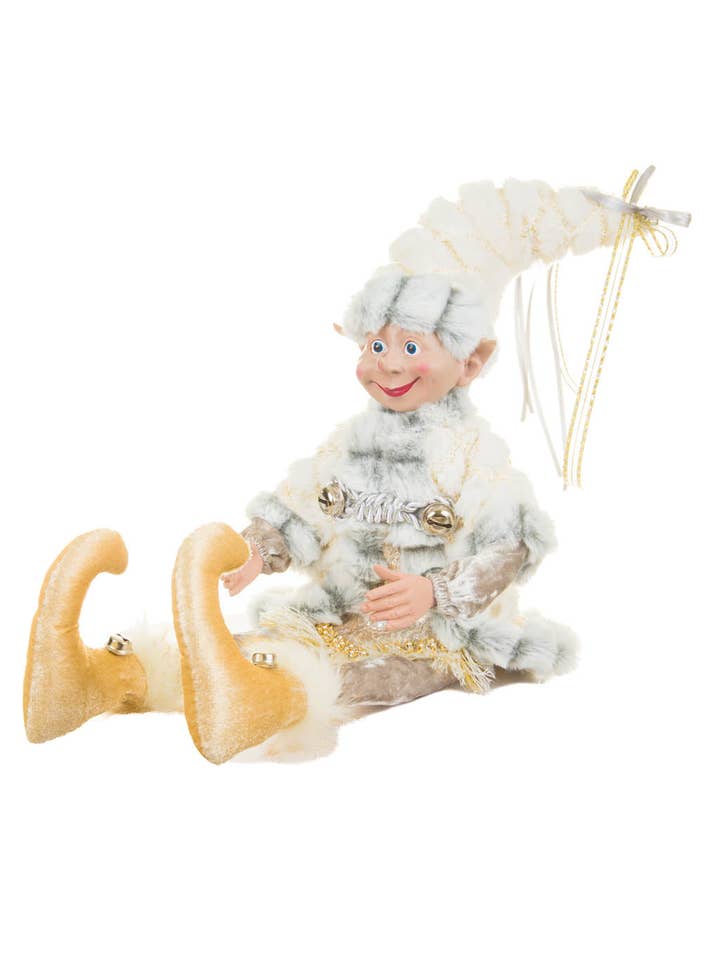 Silver Malleable Holiday Elf in Fur Outfit for wholesale by Starlight Collection