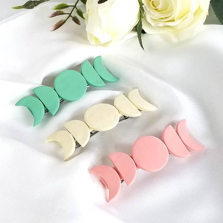 Cary - Moon Barrettes for wholesale by Petra Slay Design