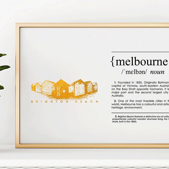 Melbourne Landmark Art Print - Brighton Beach for wholesale by The Artisan Gift Co.