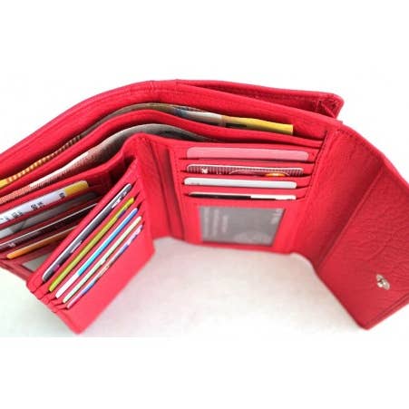 hide & chic - Wholesale Wallet - Women's - RFID Security Block Full Grain Cow Hide Leather Purse.