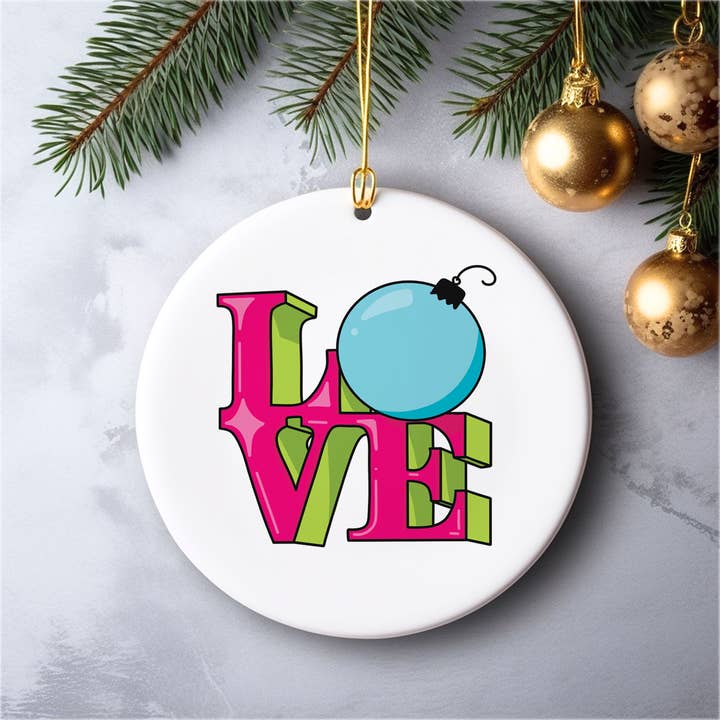 philadelphia love sign christmas ornament for wholesale by Square Peggy