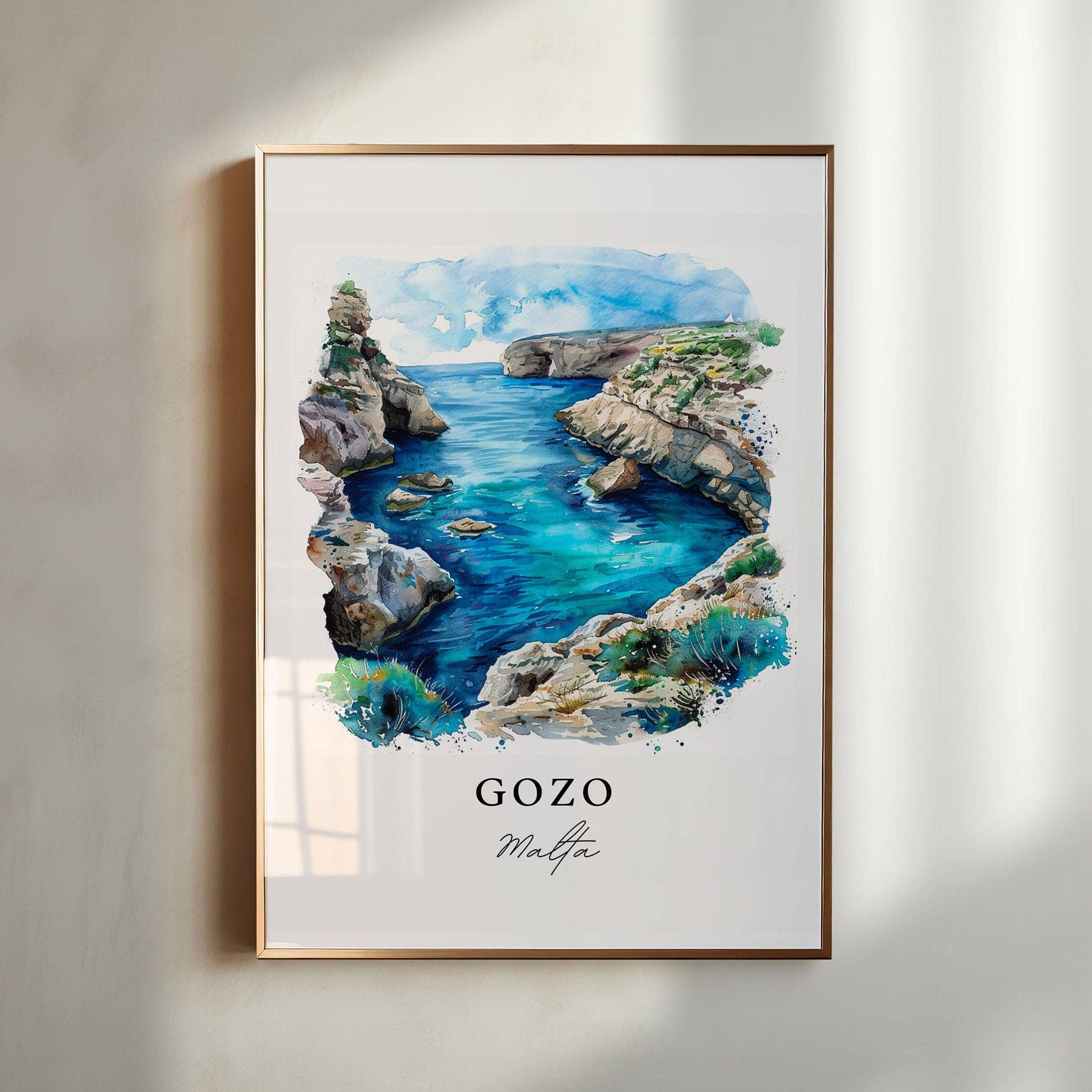 Premium Travel Art - Wholesale Art Print - Gozo Malta Art Print, Gozo Print, Malta Wall Art, Gozo Gift, Travel Print, Travel Poster, Travel Gift, Housewarming Gift