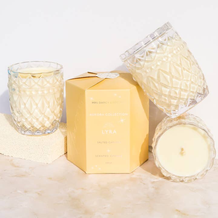 Mrs Darcy - Wholesale Jar/filled candle - Aurora Candle - Lyra - Salted Caramel