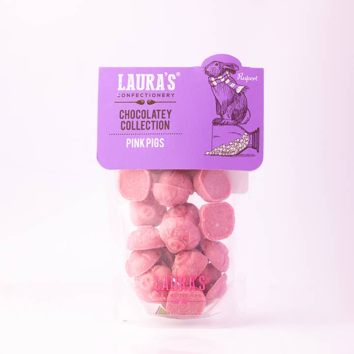 Lauras Confectionery Ltd - Wholesale Chocolate Covered Sweets - Laura's Confectionery Pink Chocolate Pigs