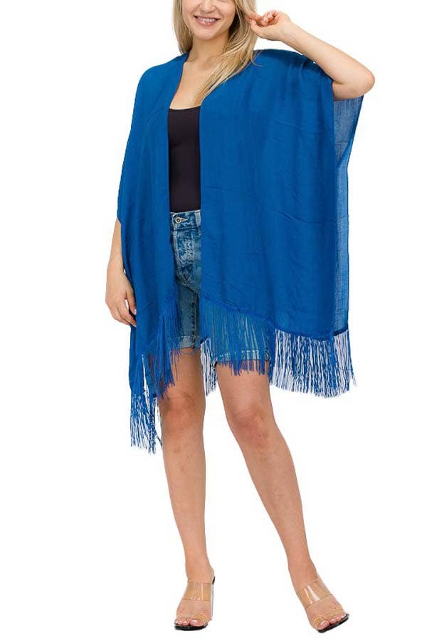 Cap Zone - Wholesale Kimono - Women's - Solid Chiffon Cover Up Kimono15