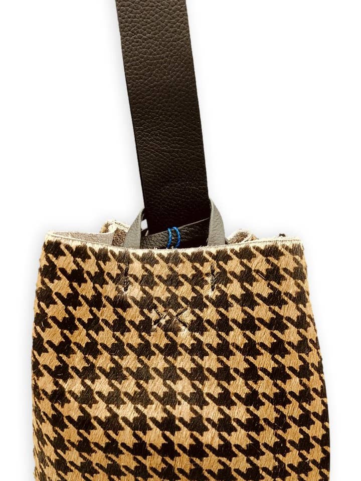 borsa navigli | pelle di vitello stampa pied-de-poule per la vendita all'ingrosso da parte di VOLTA ATELIER