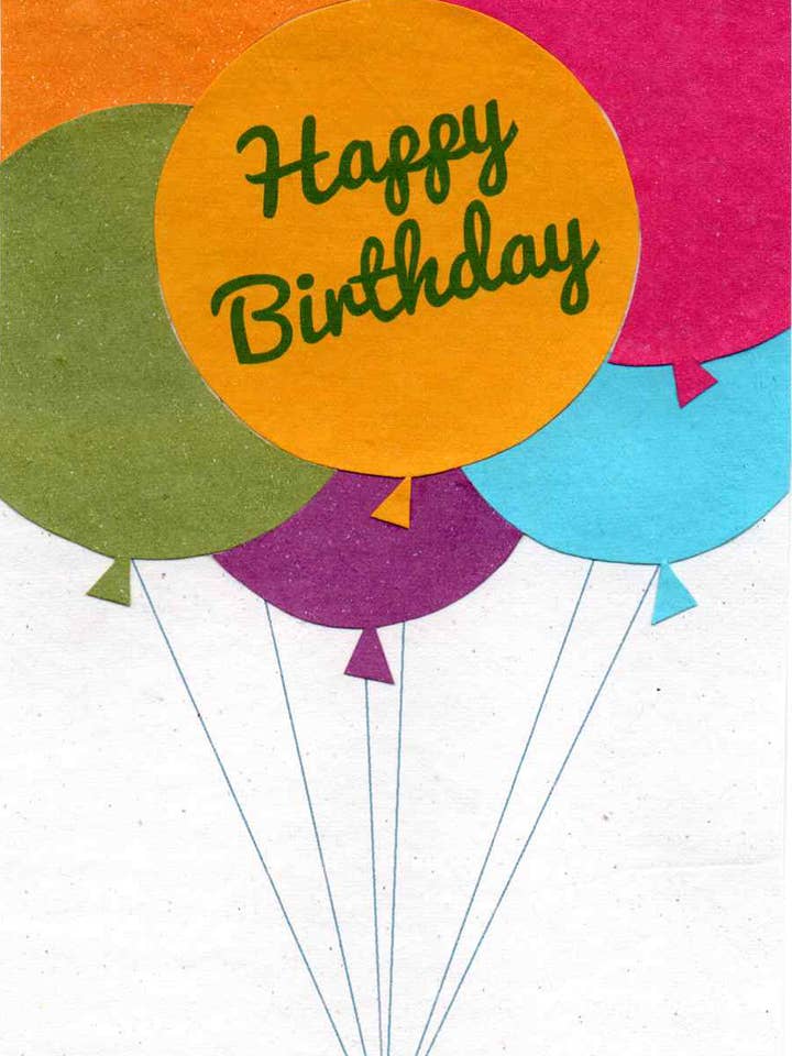 Cartão de Balões de Aniversário Artesanal do Ruanda por atacado de Cards from Africa