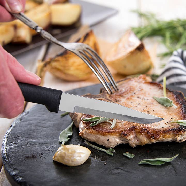 Rada Cutlery - Wholesale Knife Set - Black Six Serrated Steak Knives Gift Set2