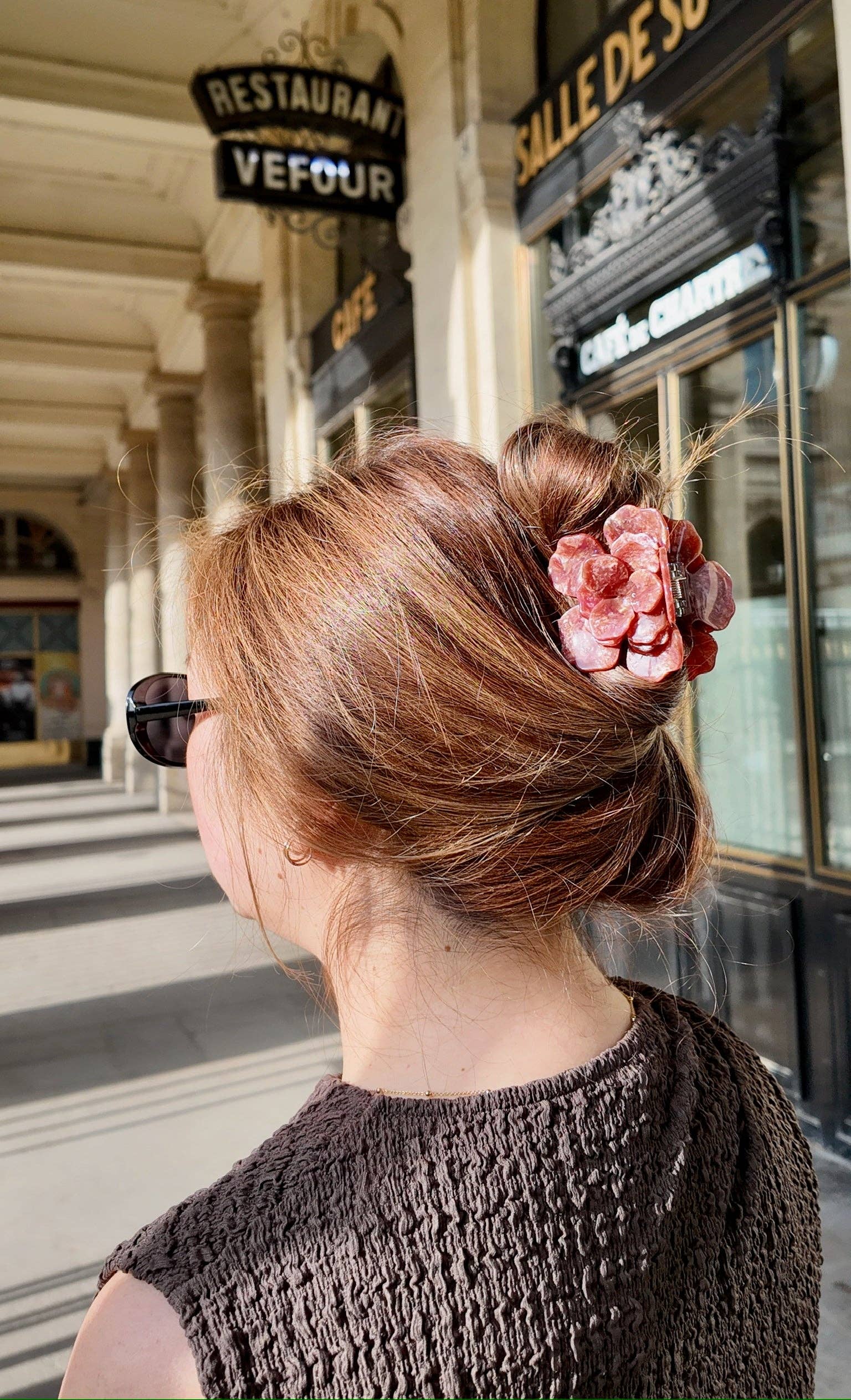 Solar Eclipse - Wholesale Hair Clip - Women's - Handmade Origami Gardenia Flower Claw Hair Clip4
