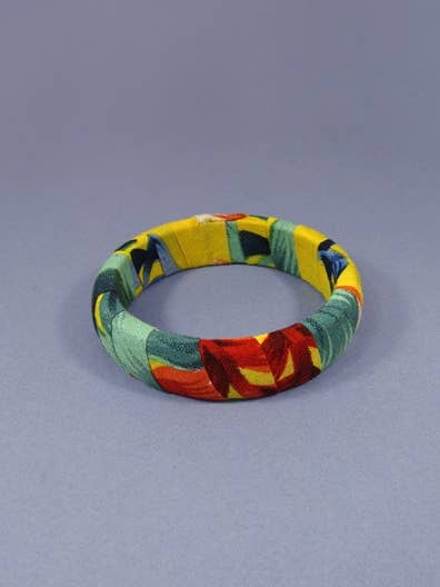 Pulseiras Madeira Envolvente Tecido Tropical por atacado de TheTizana