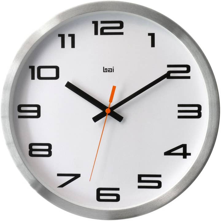 Bai 12in Velocity Aluminum Wall Clock for wholesale by Bai