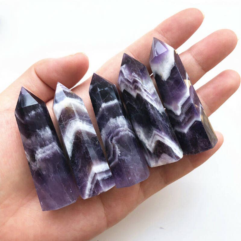 Gemcohub - Wholesale Spirituele steen/kristal - Natuurlijke Droom Amethist Kristal Kolom Ornamenten1