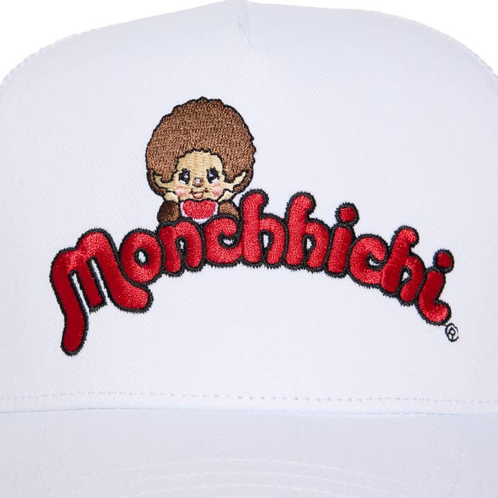 SAMII RYAN - Wholesale Trucker Hat - Women's - Monchhichi™ Logo Trucker Hat, White3
