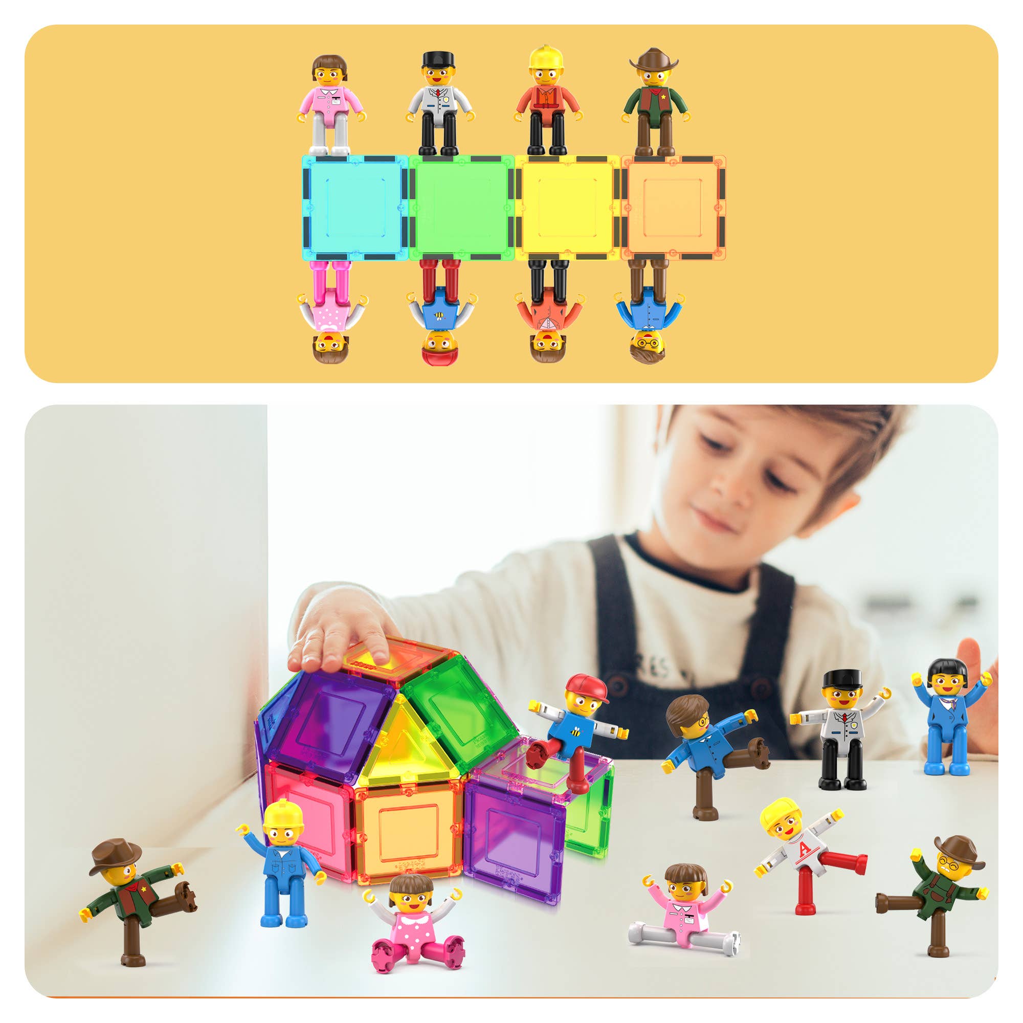 PicassoTiles - Wholesale Toy Set - Kids - PicassoTiles 15 Piece Character Figure Set PTA153