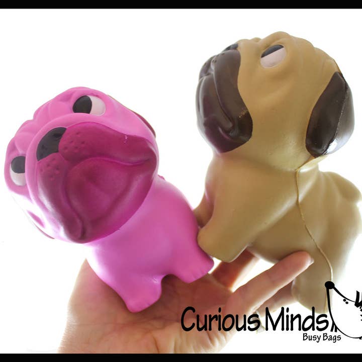 1 mops hund langsom stigning Squishy legetøj - Memory Foam Squish for engroshandel hos Curious Minds Toys