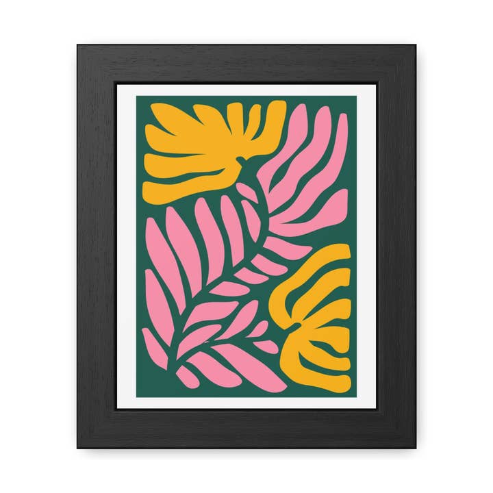 Natural Formation 8 - Tropical Floral Framed Poster - Modern Wall Art for Home Decor for wholesale by Donkey Laserbeam