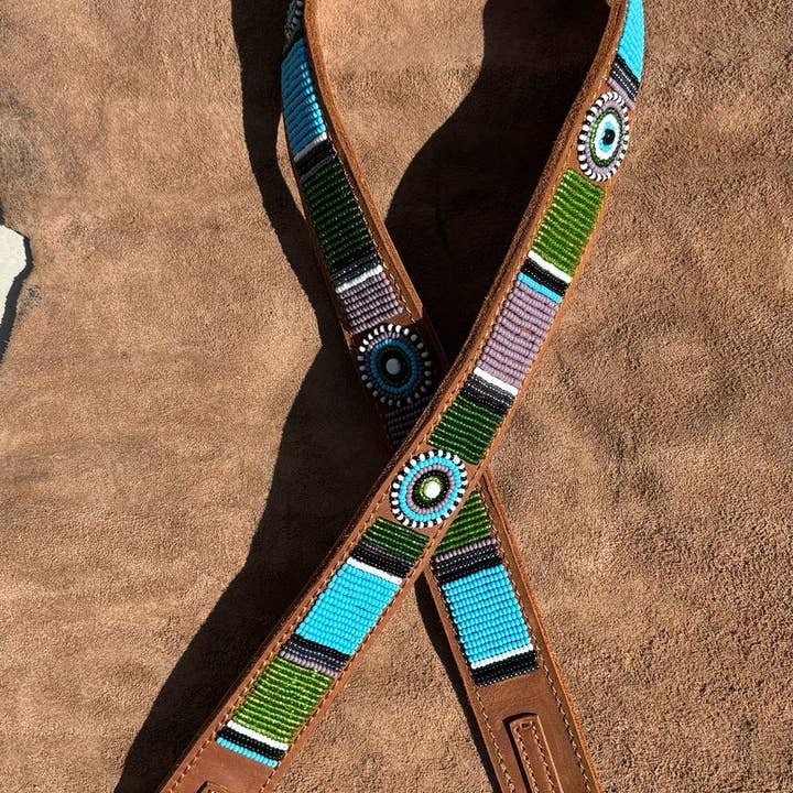 MAASAI CHIEF - Wholesale Camera Strap - Beaded Leather Camera Strap15