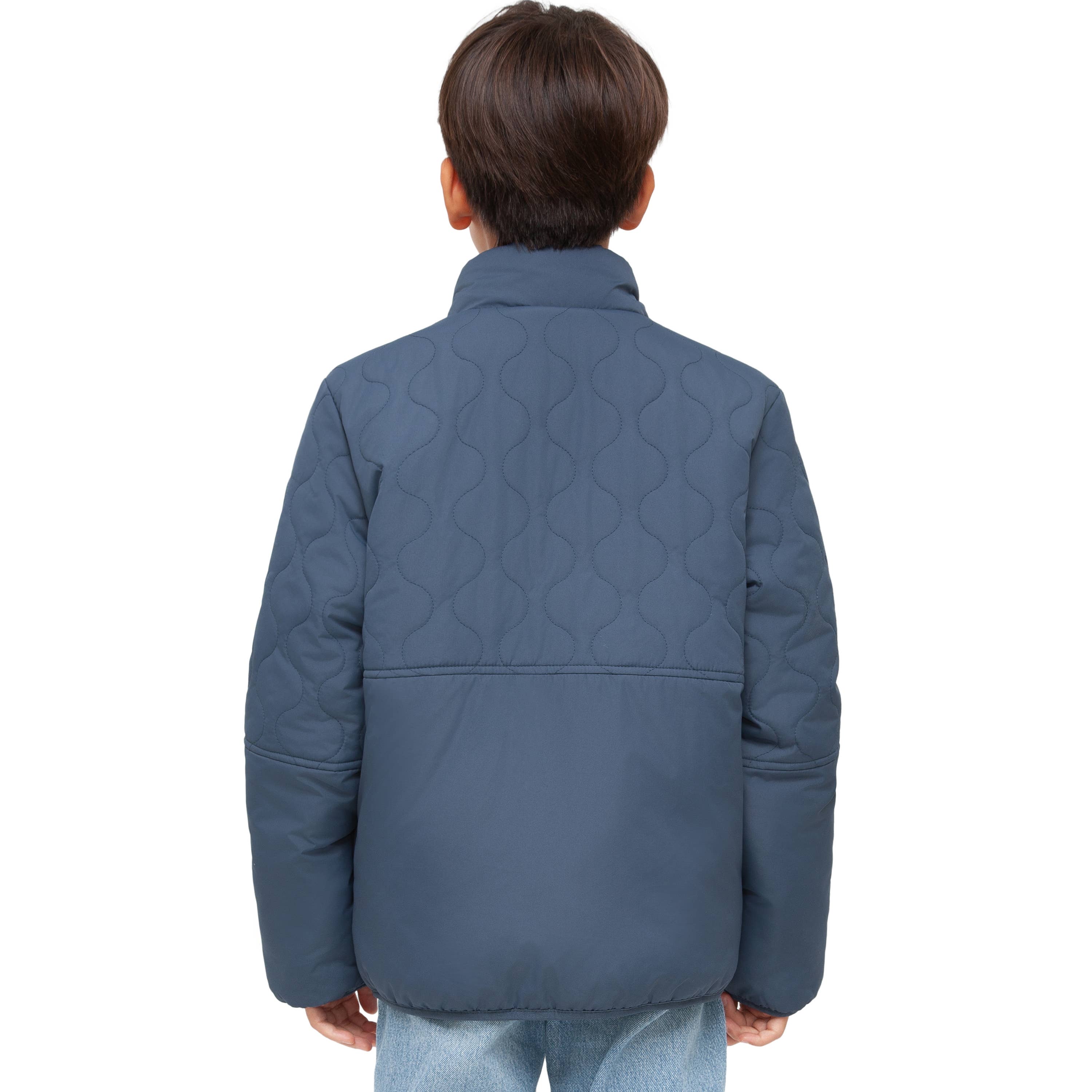 Rokka & Rolla - Wholesale Puffer Jacket - Kids - Boys' Reversible Quilted Jacket Fleece Puffer Coat29