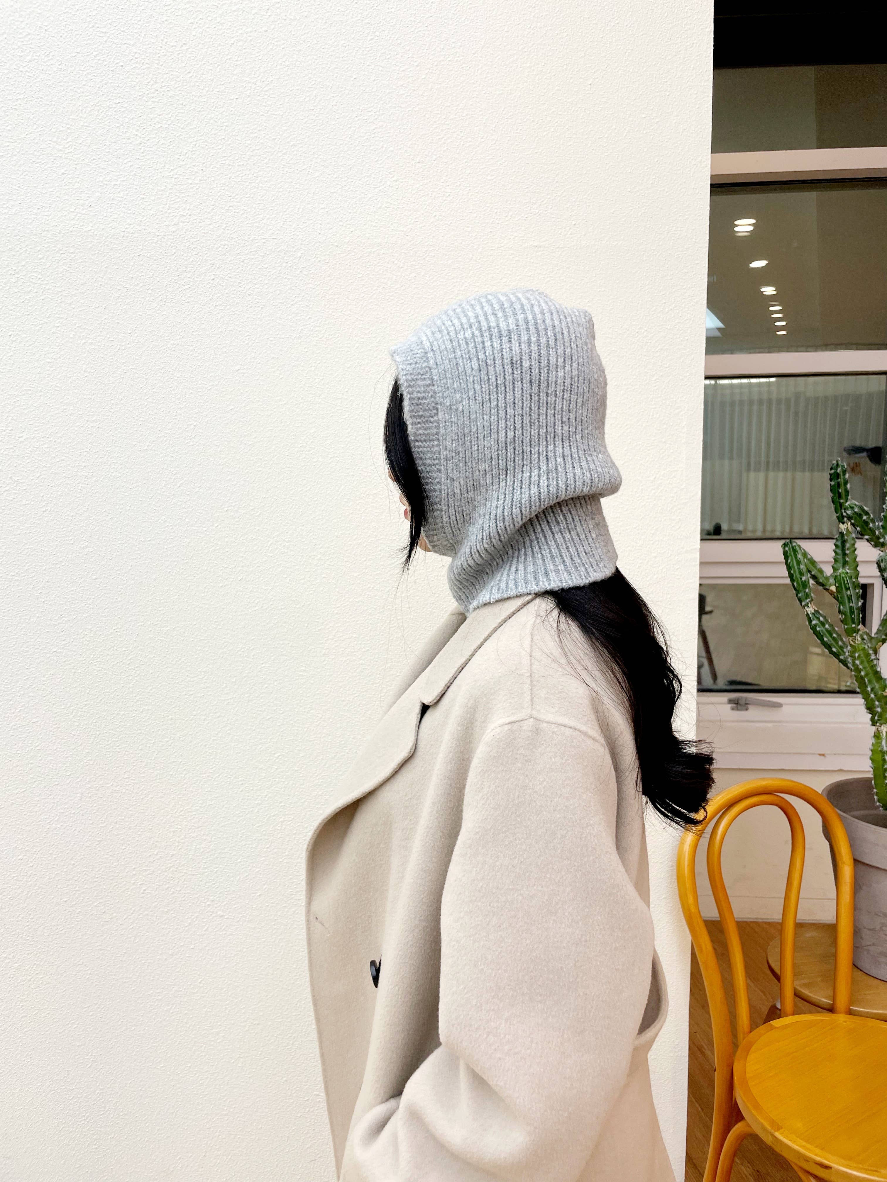 Comfortarians - Vente Cagoule – femme - Cagoule d'hiver à capuche en alpaga en tricot5