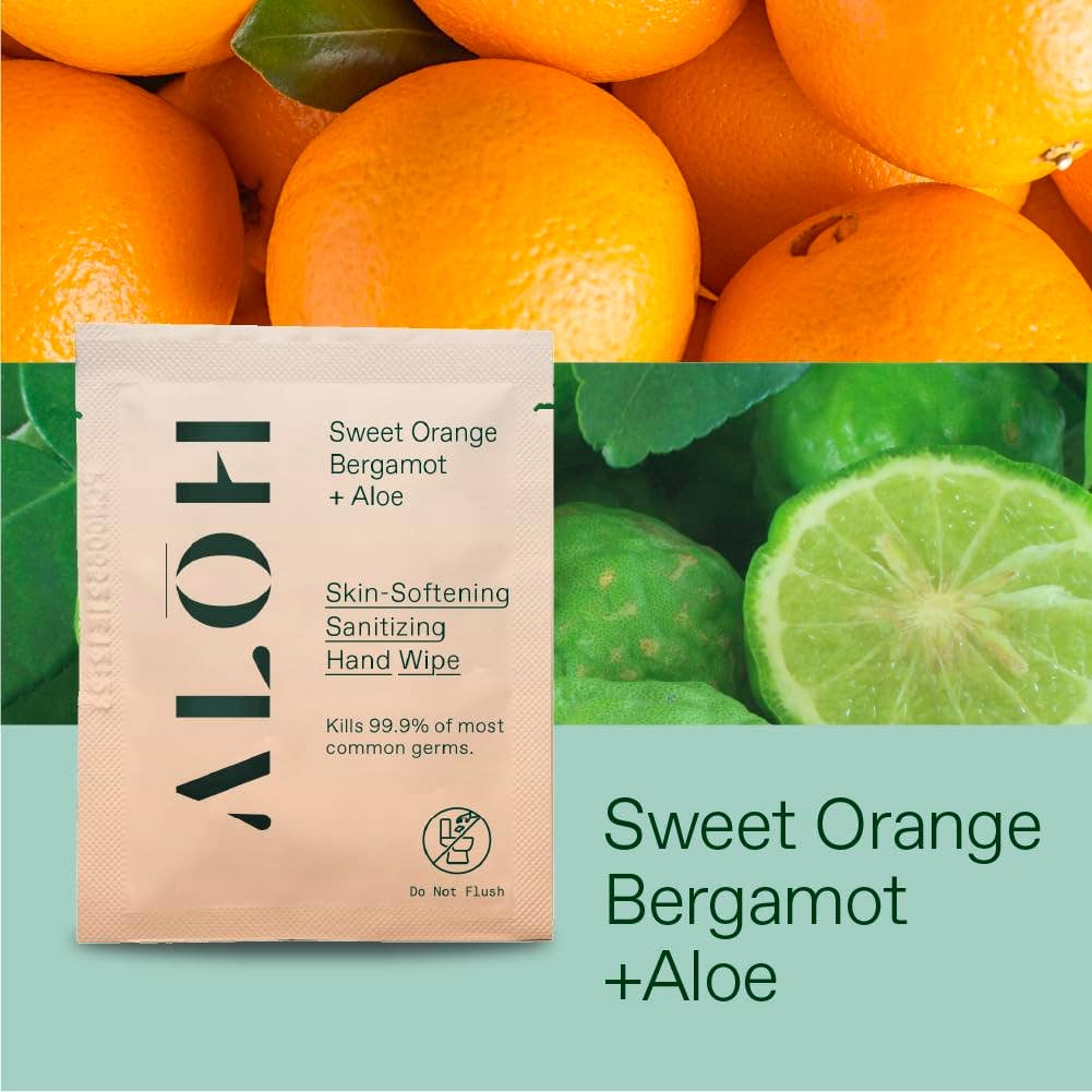 ALŌH - Wholesale Hand Sanitizer - Sweet Orange Bergamot + Aloe Individual Sachet 500ct Bulk3