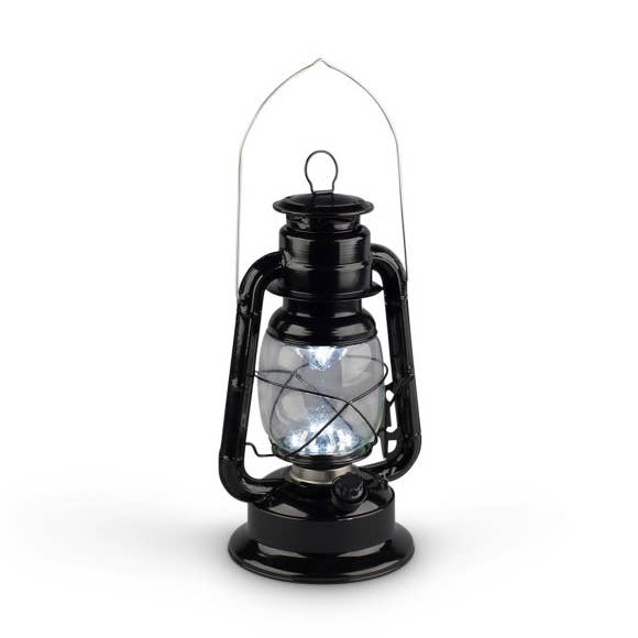 Promo Black Hurricane Lantern for wholesale by The Gerson Companies