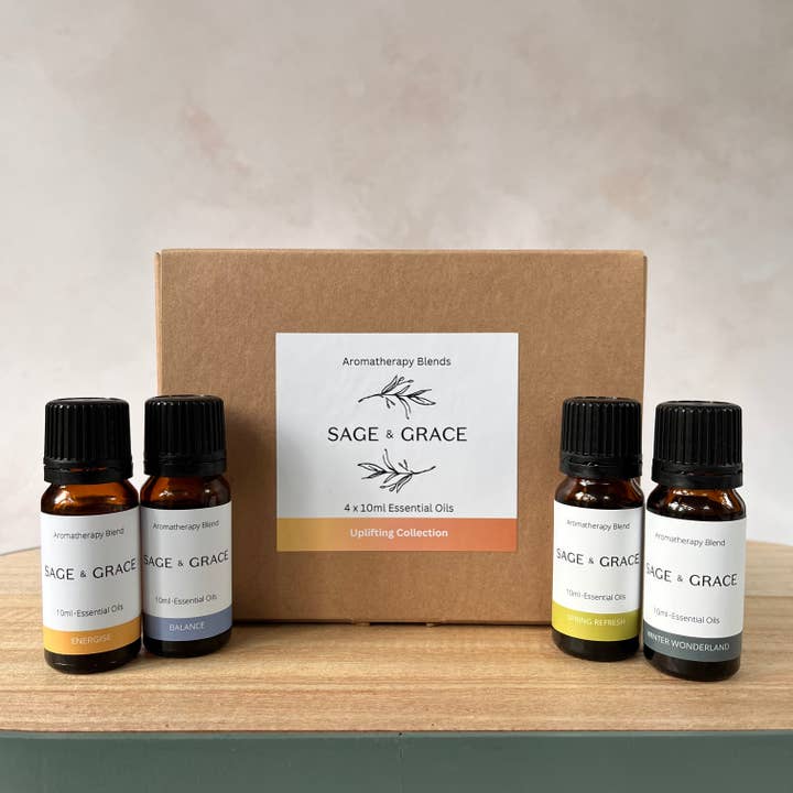 The Uplifting Essential Oil Collection for wholesale by Sage & Grace
