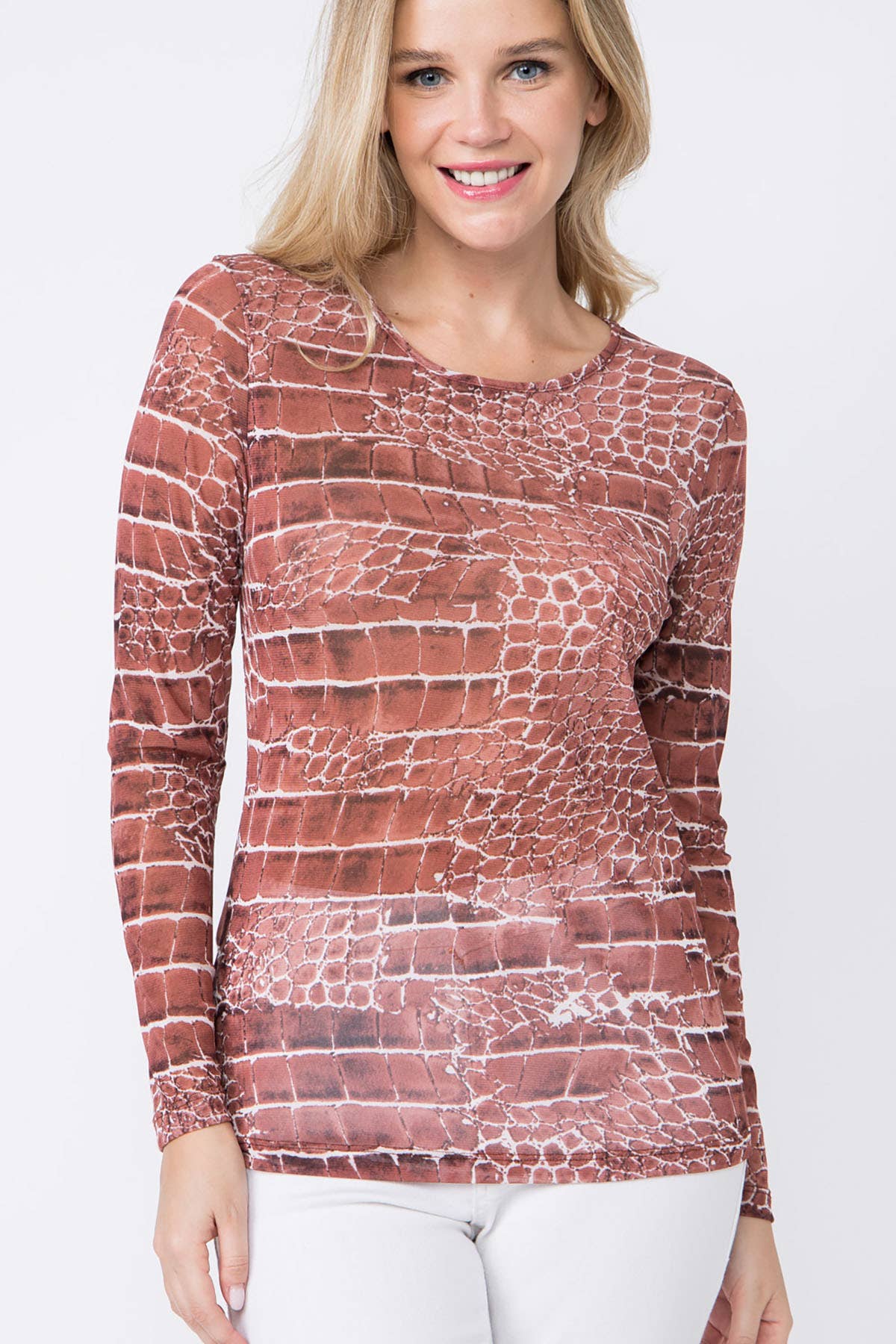 VOCAL – wholesale Blouse – Women’s – Animal Print Power Mesh Top6