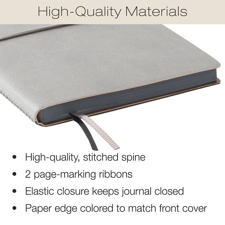 Grey Pocket Journal Notebook 4.25"x5.75" with Elastic Closure L for wholesale on Faire