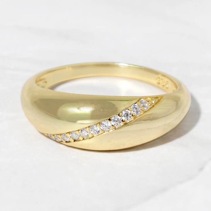 Gestreifter Kuppelring für den Großhandel von Sami Jewels