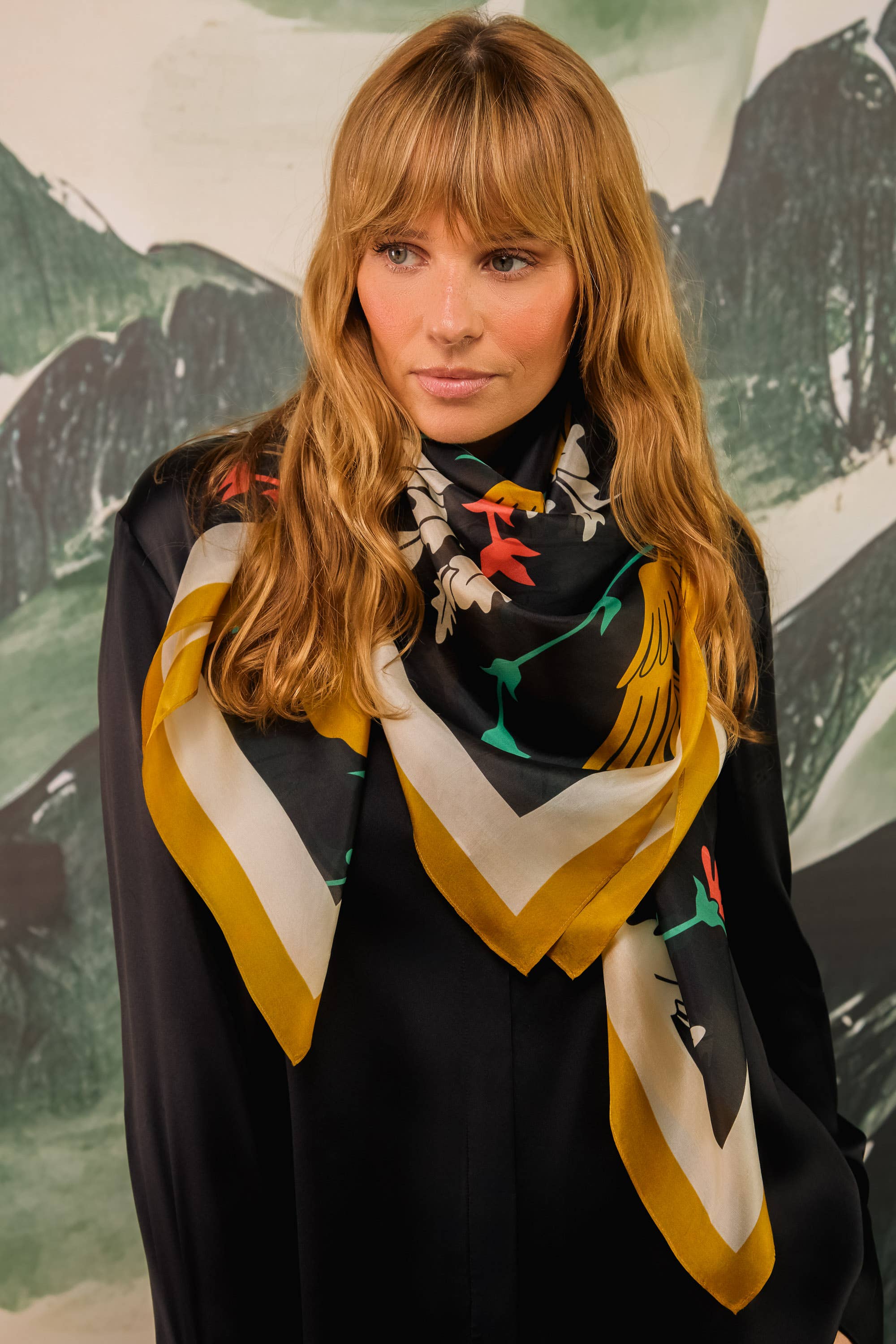 Artemis Muse – wholesale Scarf – Women's – Regal Doves & Lions Luxury Silk Scarf 120cm * 120cm1