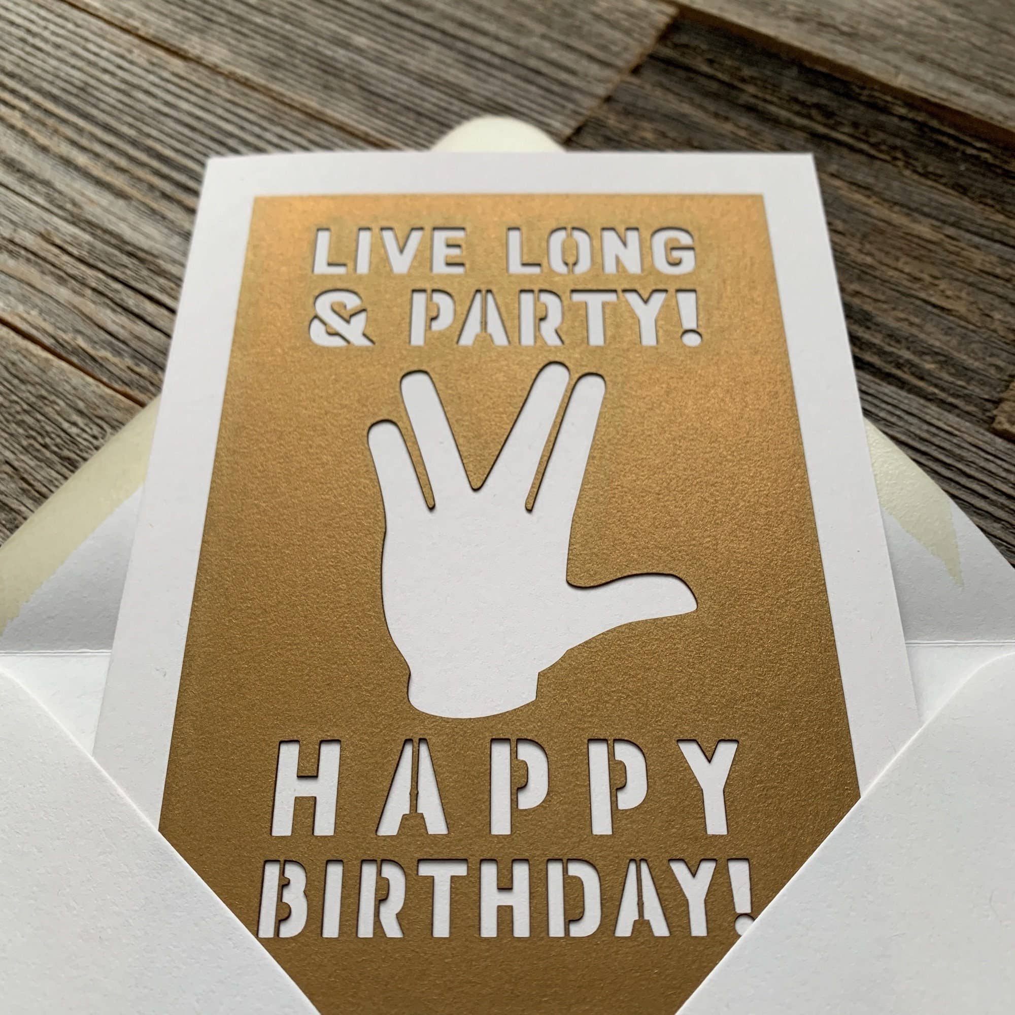 Louise Lauret - Wholesale Birthday Card - Star Trek Spock Live Long & Prosper Birthday Card7